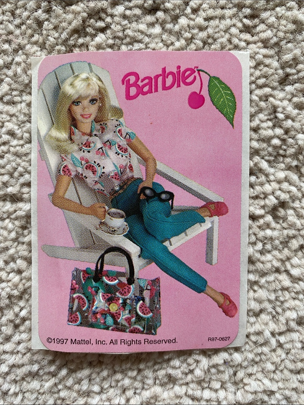 Vintage 1997 Barbie Sticker